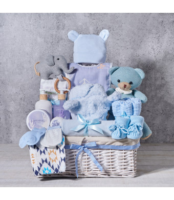 Complete Baby Boy & Spa Gift Basket, baby gift, baby, baby boy gift, baby boy, baby shower gift, baby shower