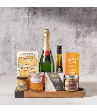 Gourmet Dipping & Champagne Gift Basket, Champagne Gift Baskets, Gourmet Gift Baskets, Canada Delivery
