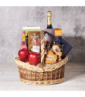 Bountiful Snack Harvest Gift Basket, Gourmet Gift Baskets, Champagne Gift Baskets, Fruits, Chocolates, Champagne, Cookies, Crackers, USA Delivery