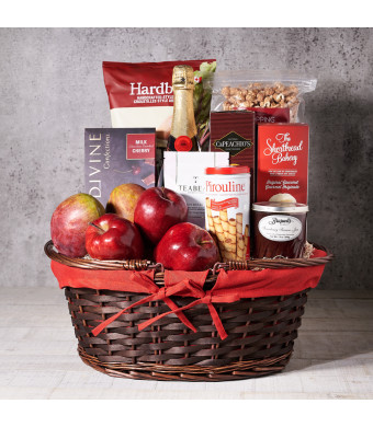 The Burgundy Champagne Gift Basket, Gourmet Gift Baskets, Champagne Gift Baskets, Fruits Gift Baskets, Crackers, Snacks, Cookies, Popcorn, Chocolates, Chips, USA Delivery