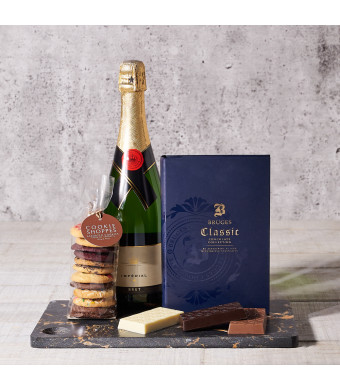 Gourmet Chocolates & Sparkling Wine Gift Basket, Gourmet Gift Baskets, Champagne Gift Baskets, Canada Delivery