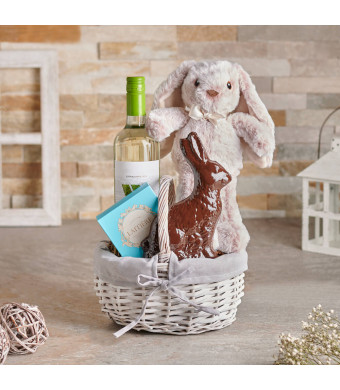 Thirsty Bunny Easter Gift Basket, wine gift, wine, chocolate gift, chocolate, easter gift, easter, gourmet gift, gourmet