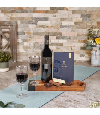 Wine and Chocolate Mitzvah Gift Set, wine gift, wine, chocolate gift, chocolate, kosher gift, kosher, USA delivery, Set 28488-2024