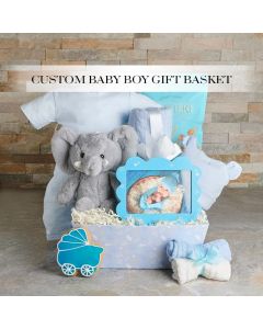 Custom Baby Boy Gift Basket
