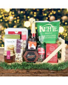 Holiday Sleigh Champagne & Treats Basket