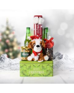 Merry Christmas Beer & Treats Basket