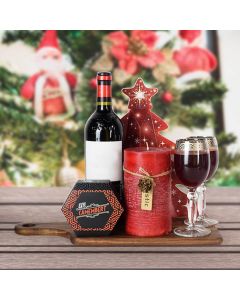 Christmas Wine & Cheese Gift Basket