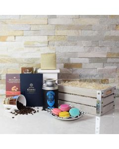 Coffee Break Macaron & Chocolate Gift Crate