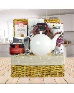 A Tea & Snack Fantasy Gourmet Gift Basket