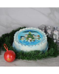 Snowman Celebration Christmas Cake