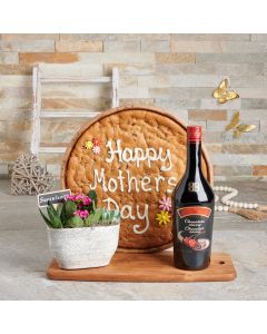Mother’s Day Liquor & Cookie Gift Set, mother's day gift, plant gift, gourmet gift, liquor gift, mother's day