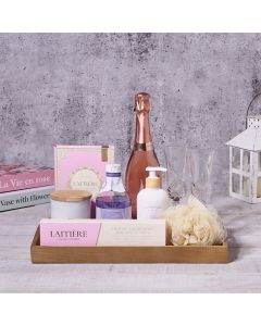 Sure to Please Gift Basket, mother's day gifts, champagne gifts, gourmet gift, spa gift, mother's day, Set 24756-2022