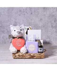 "I Woof You Mom" Gift Basket, plush gift, mother's day, mother's day gift, tea gift, gourmet gift