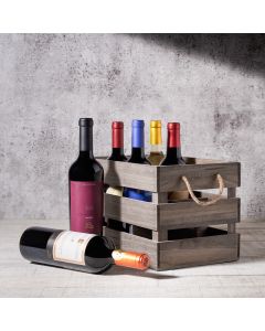 Hazelton’s Six Wine Crate with Premium Wine, Wine Gift Baskets, USA Delivery