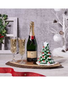 Bubbly & Holiday Tree Cookie Gift Set