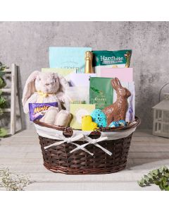 Easter Feast Basket with Champagne