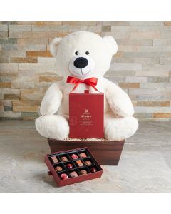 Charming Chocolate & Bear Gift Set, Valentine's Day gifts, plush gifts, chocolate gifts