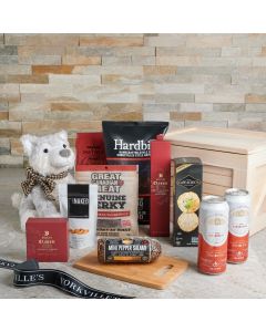 Craft Beer & Snacks Crate, Valentine's Day gifts, plush gifts, beer gifts