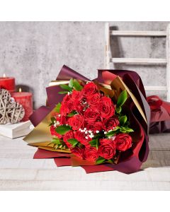 Traditional Red Rose Bouquet, Toronto Same Day Flower Delivery, Valentine's Day gifts, roses