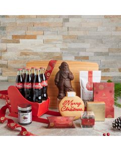 Santa’s Festive Sleigh Gift Set, Christmas gift baskets, chocolate