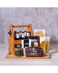 Carry Me Home Gourmet Beer Gift Set, beer gift, gourmet gift, six pack beer gift, snacks and beer gift