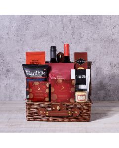 Mini Ample Christmas Wine Gift Basket, wine gift, wine, christmas gift, christmas, gourmet gift, gourmet, holiday gift, holiday