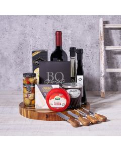 Muskoka Wine & Cheese Board, wine gift, wine, gourmet gift, gourmet, cheeseboard gift, cheeseboard, cheese board