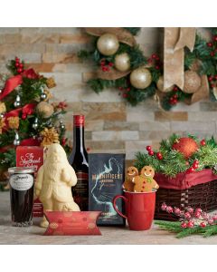 Liquor Gift Basket, spirits, cookies, Chocolate, coffee beans, Coffee, gourmet, Christmas Gift Baskets, christmas gift basket delivery, delivery christmas gift basket, spirits basket usa, usa spirits basket