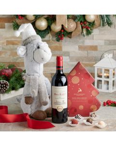 christmas, Chocolate, wine gift, wine, Set 23973-2021, wine gift delivery, delivery wine gift, christmas gift usa, usa christmas gift