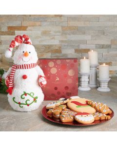 Cookie Snowman Gift Basket, Christmas Gift Baskets, Xmas Gifts, Cookies, Gourmet Gift Baskets, USA Delivery