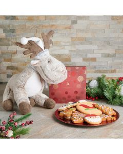 The Cookie Reindeer Gift Basket, Gourmet Gift Baskets, Christmas Gift Baskets, Gourmet Cookies, USA Delivery