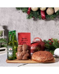 Christmas Heineken & Cheeseball Gift Basket