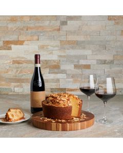 Wine, Gift Basket, Canada Delivery, Cake, Wine Set, coffee cake, cutting board, Mother's Day, gourmet gifts, gourmet
