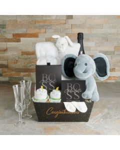 Neutral Baby & Champagne Gift Set, baby gift, baby, baby shower gift, baby shower, champagne gift, champagne, sparkling wine gift, sparkling wine, Set 25479-2022