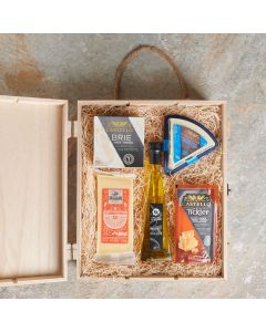 La Rochelle Oil & Cheese Crate, Gourmet Gift Baskets, Cheese Crate, Gourmet Gift Crate, USA Delivery
