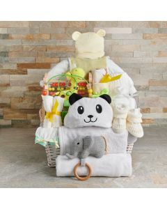 Neutral Cozy Baby Gift Basket