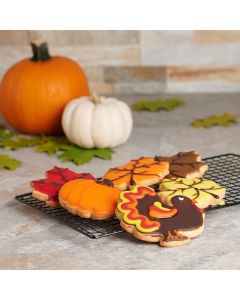Seasonal Shaped Fall Cookies, Autumn Gifts, Thanks Giving Cookies, Halloween Cookies, USA Delivery