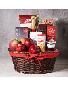 The Burgundy Champagne Gift Basket, Gourmet Gift Baskets, Champagne Gift Baskets, Fruits Gift Baskets, Crackers, Snacks, Cookies, Popcorn, Chocolates, Chips, USA Delivery
