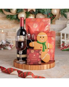 Holiday Champagne & Treats Gift Set, christmas gift, christmas, holiday gift, holiday, champagne gift, champagne, sparkling wine, sparkling wine, chocolate gift, chocolate, gourmet gift, gourmet