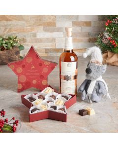Spirits & Chocolate Christmas Basket