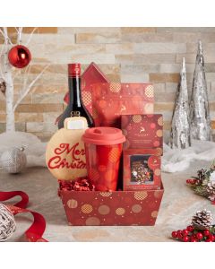 Spirits of the Holidays, Christmas Gift Baskets, Gourmet Gift Baskets, Liquor Gift Baskets, Chocolate Gift Baskets, Xmas Gifts, Chocolate, Cookies, Liquor, Hot Chocolate, USA Delivery