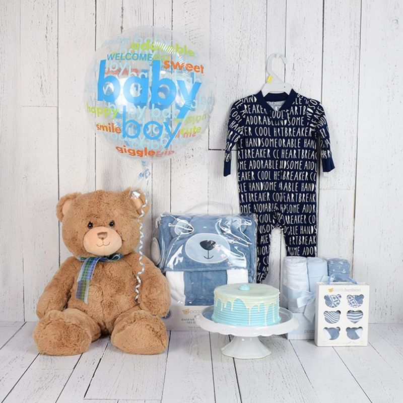 Snuggle Bear Baby Gift Basket HAZELTON'S USA