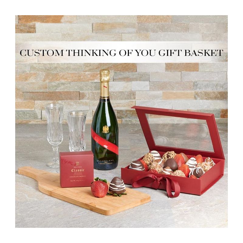 Custom Thinking of You Gift Baskets are very popular. The first step is