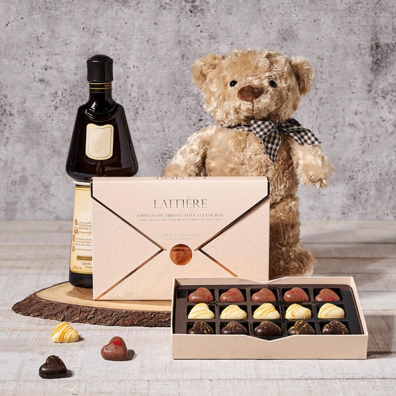Love Letter Chocolate & Liquor Gift Liquor gift baskets US delivery