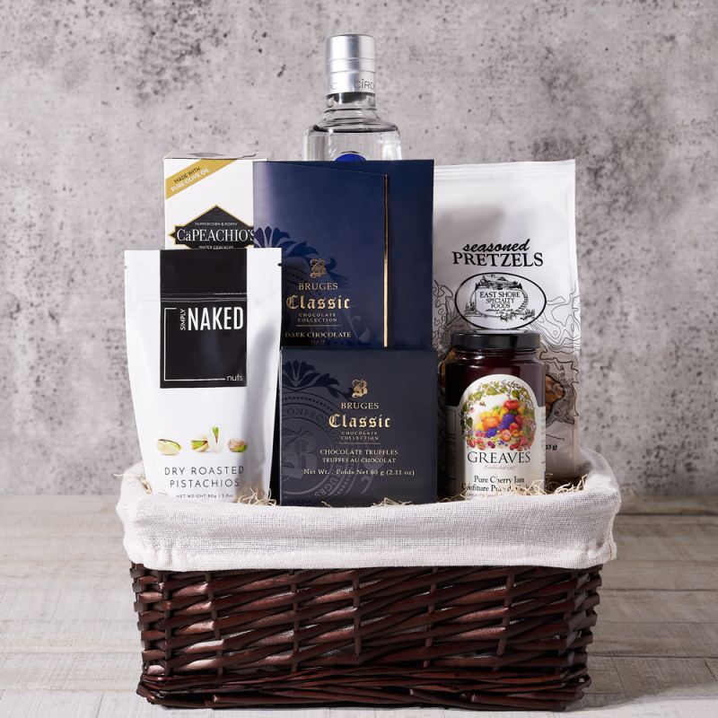 The Good Spirits Gourmet Gift Basket HAZELTON'S USA