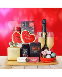 Champagne & Chocolate for 2 Gift Basket