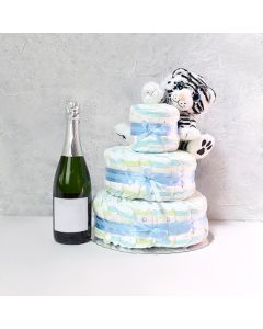 White Tiger & Diapers Champagne Gift Set