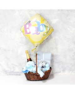 Celebrate A Baby Boy Gift Basket