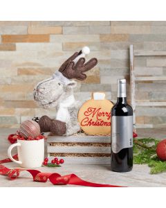 The Reindeer & Wine Gift, Christmas gift baskets, wine gift baskets