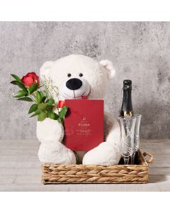Ardent Bear & Champagne Gift Basket